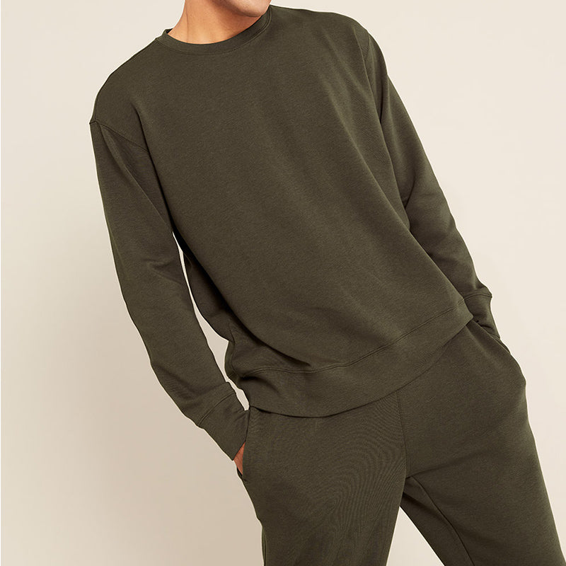 ユニセックス クルーネックセーター＆カフスウェットパンツセット