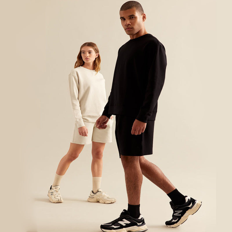 ユニセックス クルーネックセーター＆スウェットショートセット