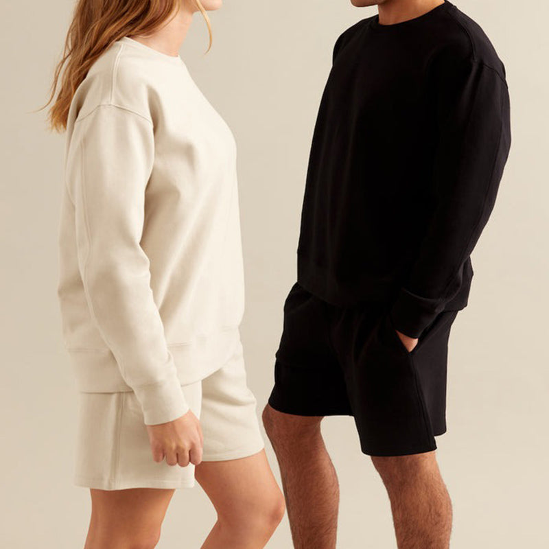 ユニセックス クルーネックセーター＆スウェットショートセット