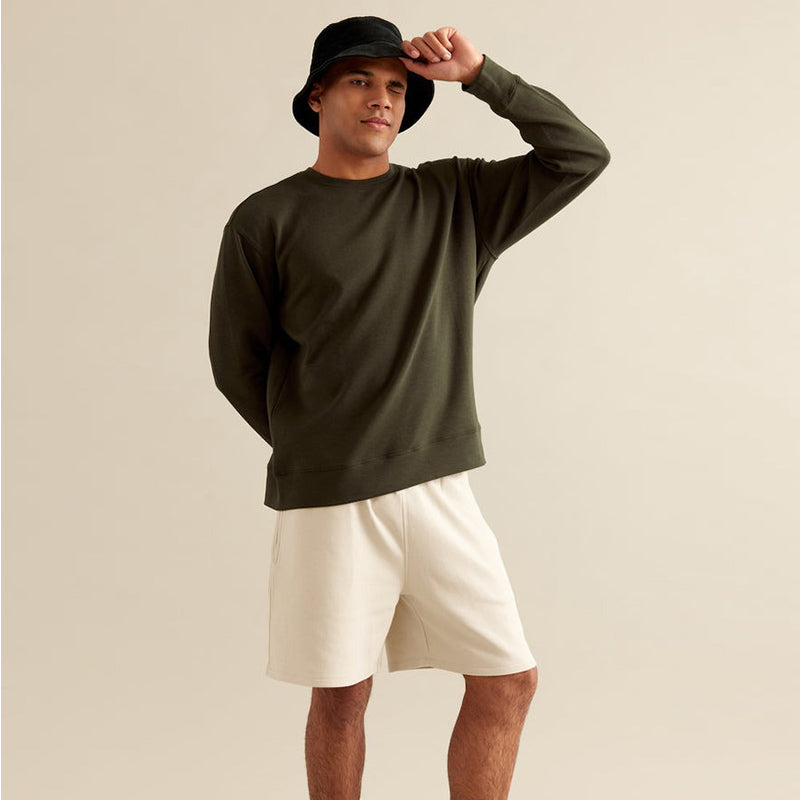 ユニセックス クルーネックセーター＆スウェットショートセット