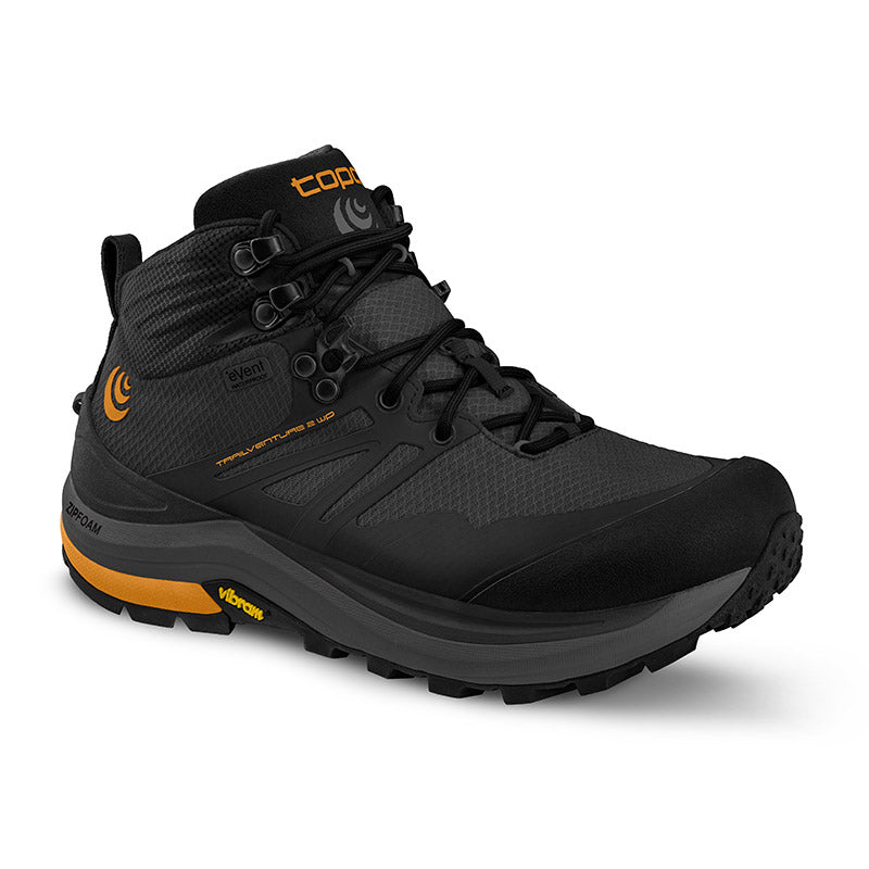 Topo Athletic TRAILVENTURE 2 WP - Charcoal/Orange - MENS トポアスレチック トレイルベンチャー2 ウォータープルーフ メンズ ハイキングシューズ