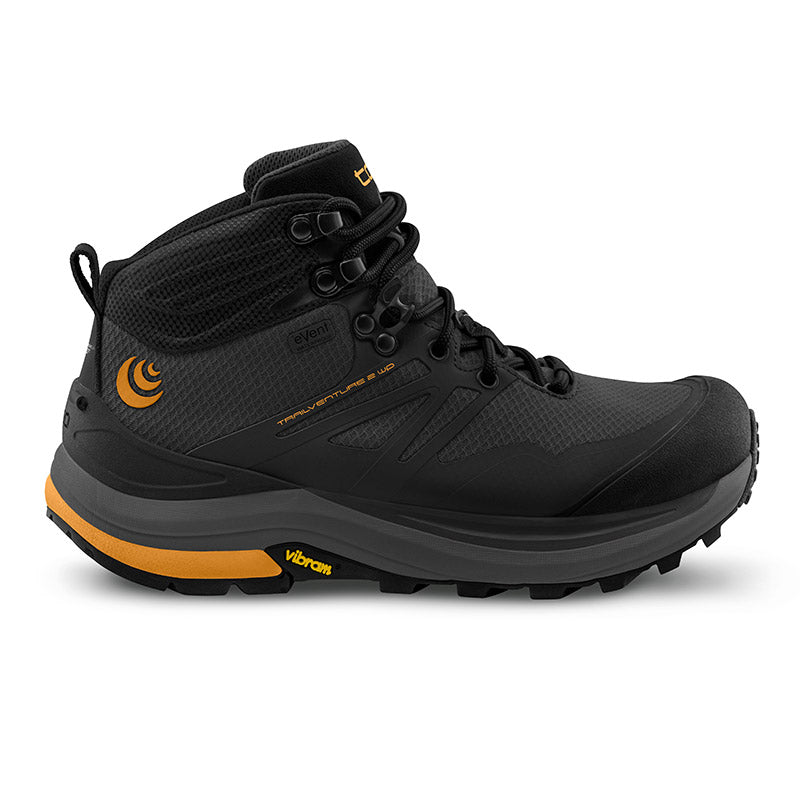Topo Athletic TRAILVENTURE 2 WP - Charcoal/Orange - MENS トポアスレチック トレイルベンチャー2 ウォータープルーフ メンズ ハイキングシューズ