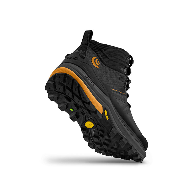 Topo Athletic TRAILVENTURE 2 WP - Charcoal/Orange - MENS トポアスレチック トレイルベンチャー2 ウォータープルーフ メンズ ハイキングシューズ