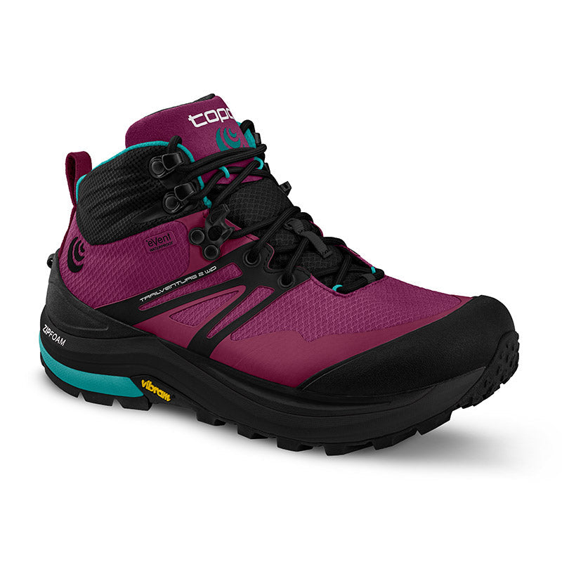Topo Athletic TRAILVENTURE 2 WP - Raspberry/Black - WOMENS トポアスレチック トレイルベンチャー2 ウォータープルーフ ウィメンズ ハイキングシューズ