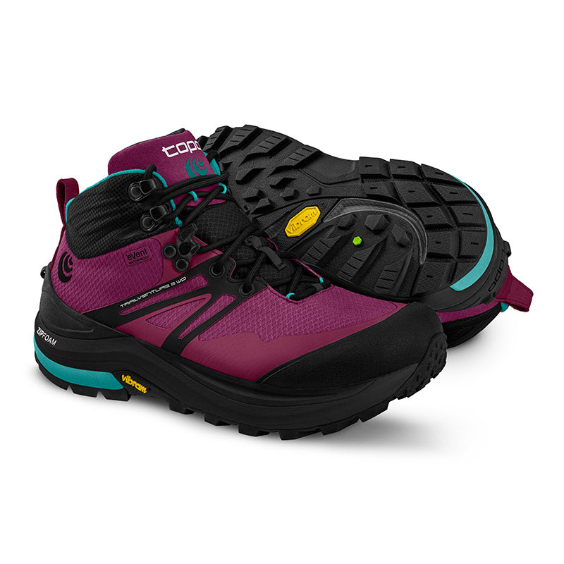 Topo Athletic TRAILVENTURE 2 WP - Raspberry/Black - WOMENS トポアスレチック トレイルベンチャー2 ウォータープルーフ ウィメンズ ハイキングシューズ