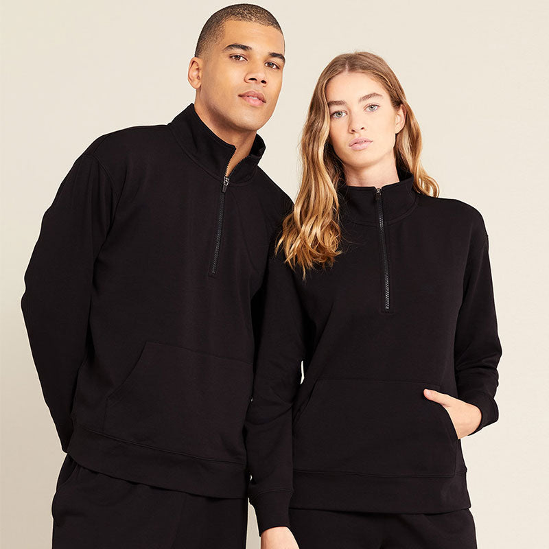 Boody ブーディ ユニセックス クォーター ジップセーター