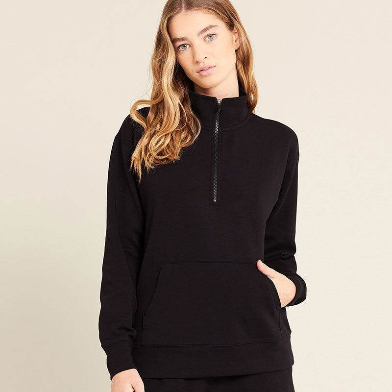 Boody ブーディ ユニセックス クォーター ジップセーター