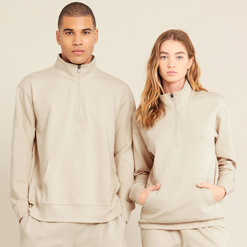 Boody ブーディ ユニセックス クォーター ジップセーター