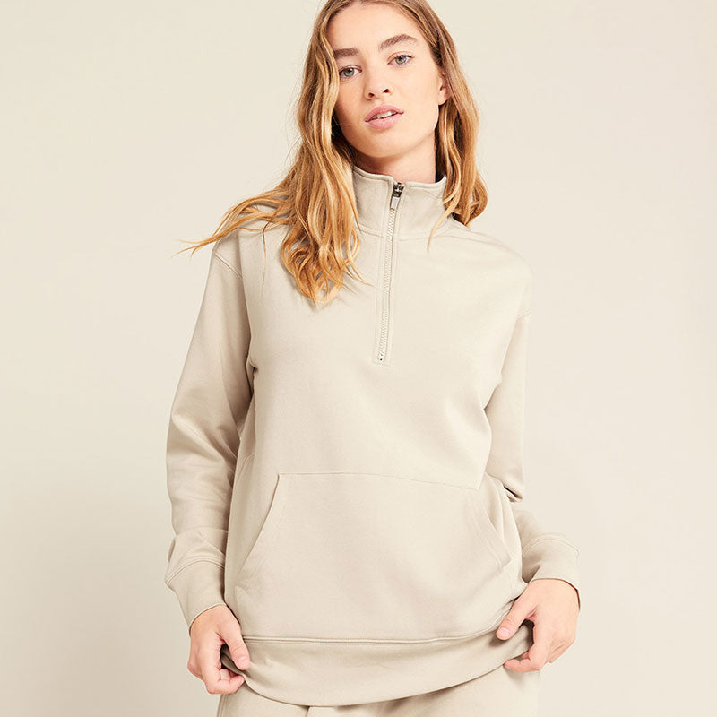 Boody ブーディ ユニセックス クォーター ジップセーター