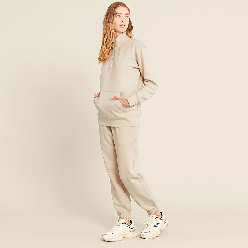 Boody ブーディ ユニセックス クォーター ジップセーター