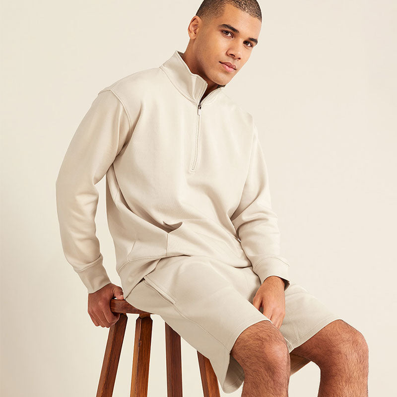 Boody ブーディ ユニセックス クォーター ジップセーター