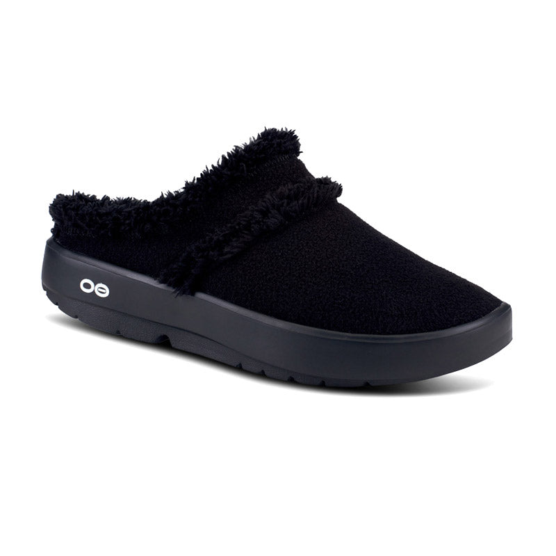 OOFOS WOMENS OOcOOzie Mule Black/Black ウーフォス ウィメンズ ウークージー ミュール ブラック リカバリーサンダル