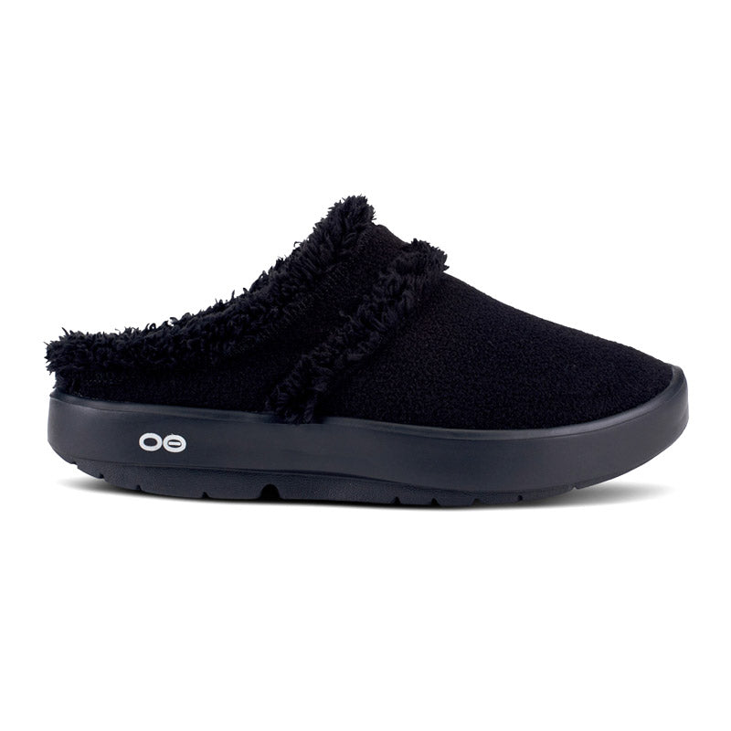 OOFOS WOMENS OOcOOzie Mule Black/Black ウーフォス ウィメンズ ウークージー ミュール ブラック リカバリーサンダル