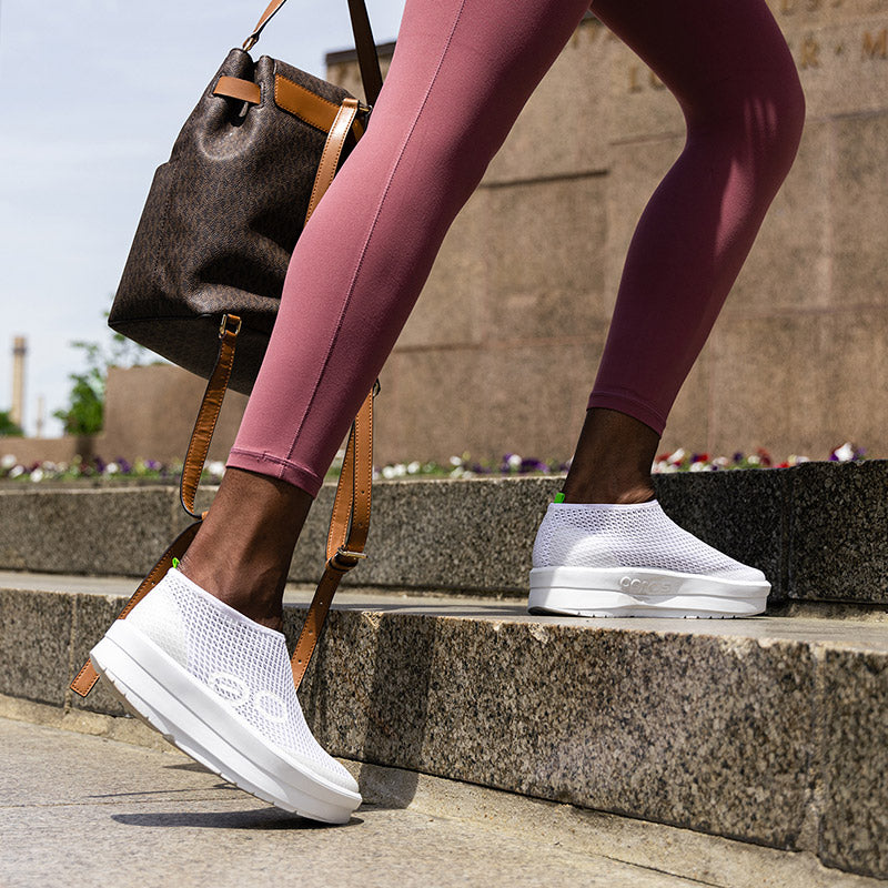 OOFOS WOMENS OOmega Chukka - White/White ウーフォス ウィメンズ ウーメガ チャッカ ホワイト リカバリーシューズ