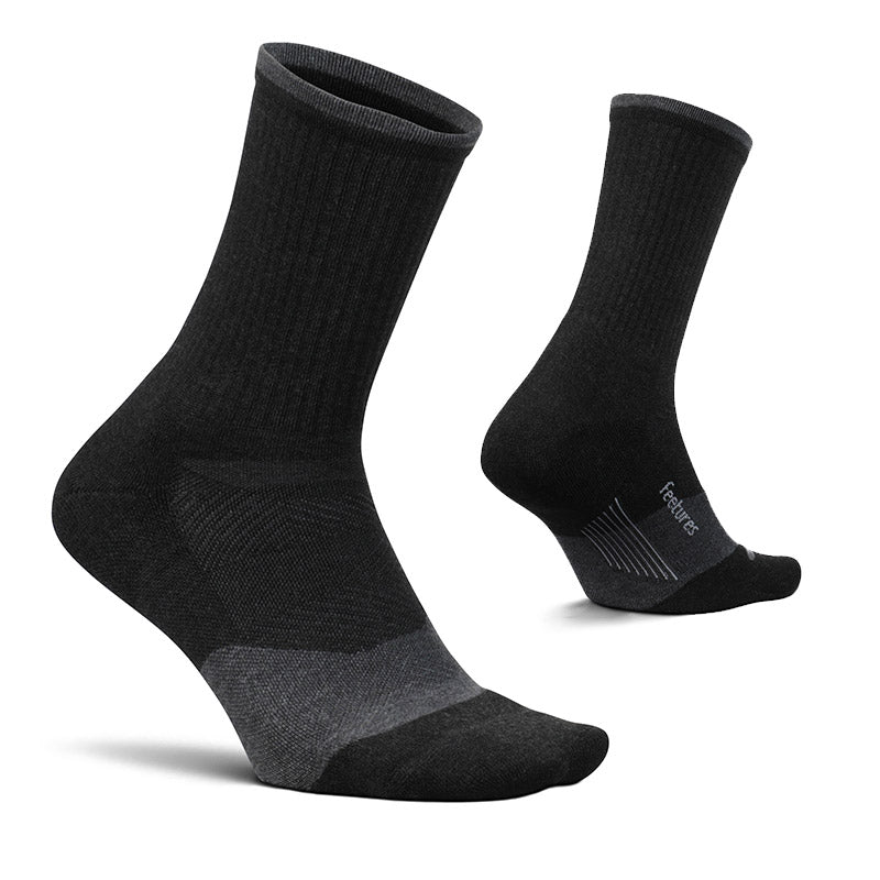 Feetures TRAIL MAX CUSHION MINI CREW - Charcoal フィーチャーズ  クルー丈 トレイル ソックス チャコール