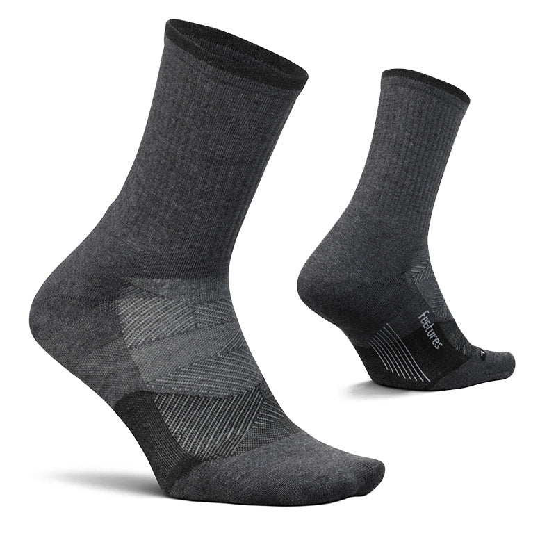 Feetures TRAIL MAX CUSHION MINI CREW - Gray フィーチャーズ  クルー丈 トレイル ソックス グレー