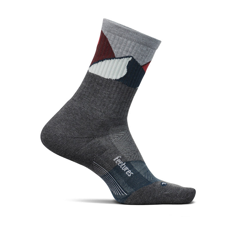 Feetures TRAIL MAX CUSHION MINI CREW - Gray Summit フィーチャーズ  クルー丈 トレイル ソックス グレー サミット
