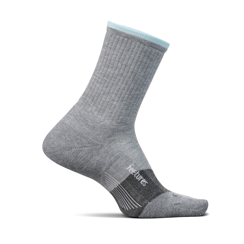 Feetures TRAIL MAX CUSHION MINI CREW - Light Gray フィーチャーズ  クルー丈 トレイル ソックス ライトグレー