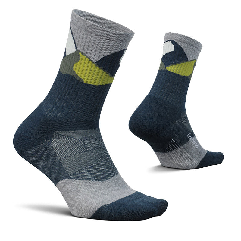 Feetures TRAIL MAX CUSHION MINI CREW - Navy Summit フィーチャーズ  クルー丈 トレイル ソックス ネイビー サミット