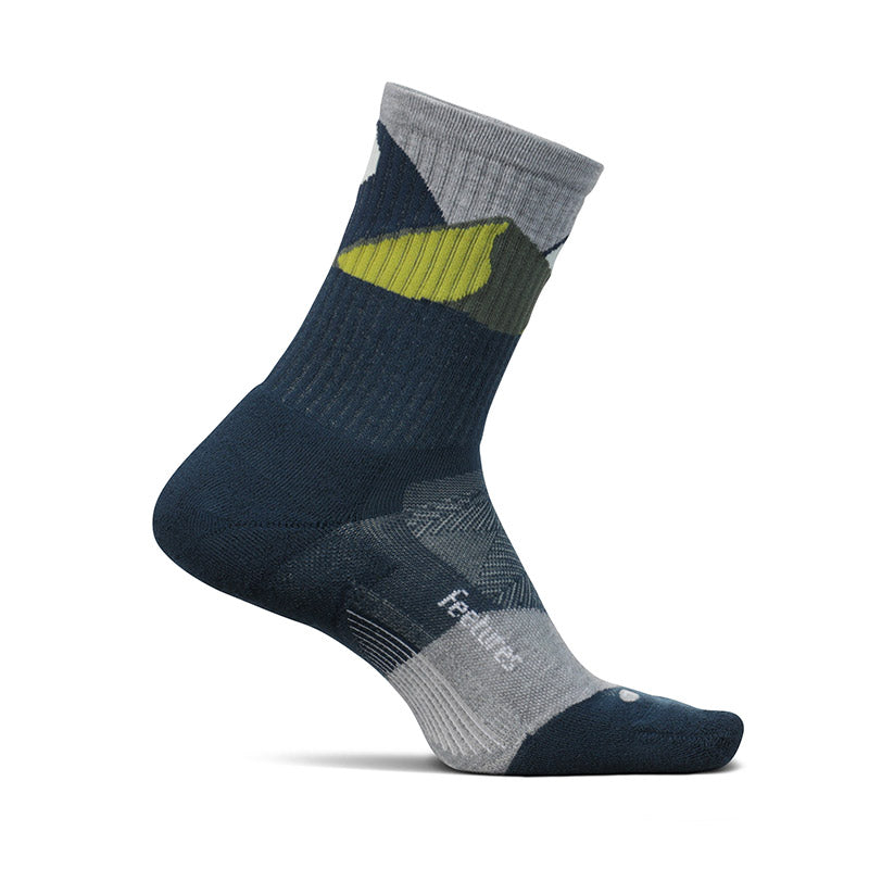 Feetures TRAIL MAX CUSHION MINI CREW - Navy Summit フィーチャーズ  クルー丈 トレイル ソックス ネイビー サミット