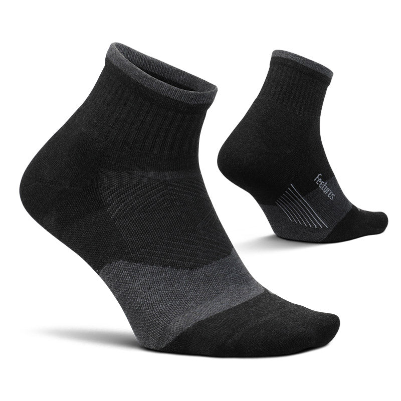 Feetures TRAIL MAX CUSHION QUARTER - Charcoal フィーチャーズ  ショート丈 トレイル ソックス チャコール