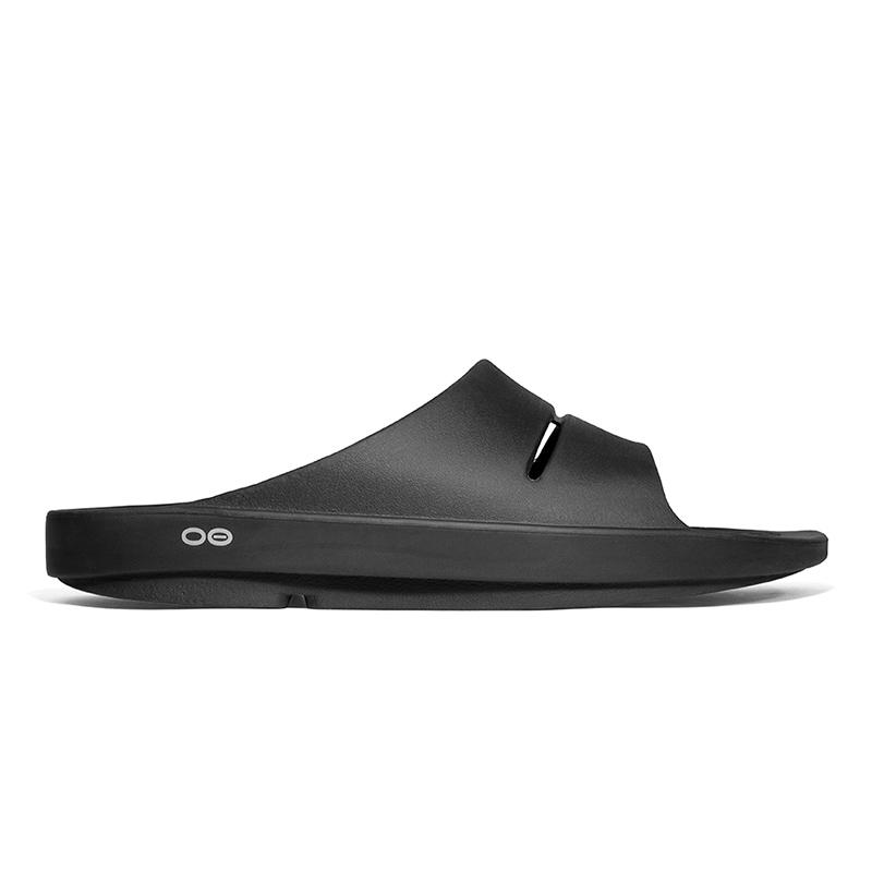 OOFOS OOahh - Black ウーフォス ウーアー ブラック リカバリーサンダル