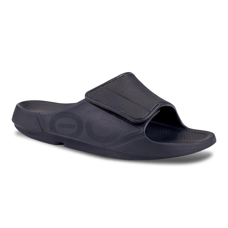 OOFOS OOahh Sport Flex - Black/Matte Black ウーフォス ウーアー スポーツ フレックス ブラック マットブラック リカバリーサンダル