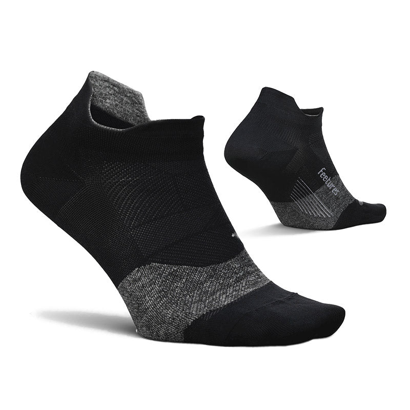Feetures ELITE ULTRA LIGHT NO SHOW TAB - Black フィーチャーズ アンクル丈 ランニングソックス ブラック