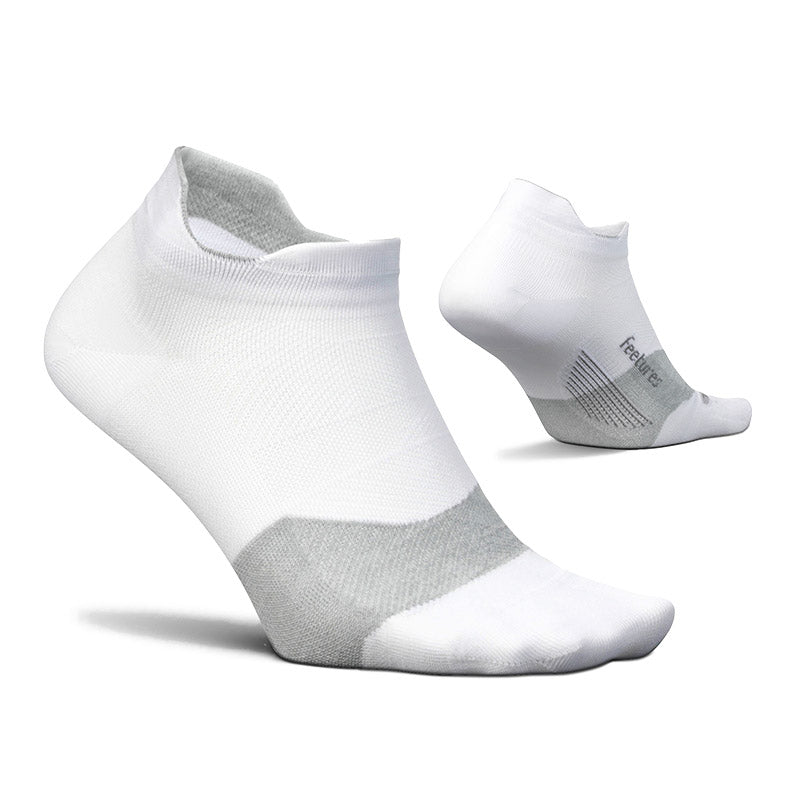 Feetures ELITE ULTRA LIGHT NO SHOW TAB - White フィーチャーズ アンクル丈 ランニングソックス ホワイト
