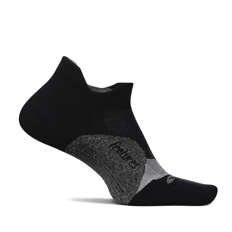 Feetures ELITE LIGHT CUSHION NO SHOW TAB - Black フィーチャーズ アンクル丈 ランニングソックス ブラック