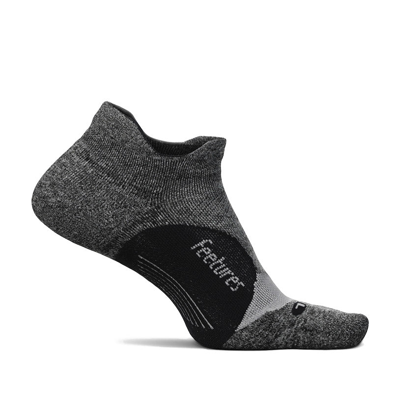 Feetures ELITE LIGHT CUSHION NO SHOW TAB - Gray フィーチャーズ アンクル丈 ランニングソックス グレー