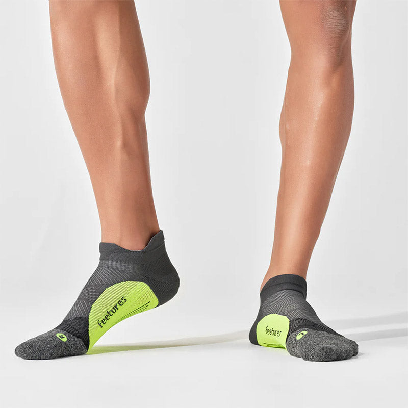 Feetures ELITE LIGHT CUSHION NO SHOW TAB - Midnight Neon フィーチャーズ アンクル丈 ランニングソックス ミッドナイト ネオン