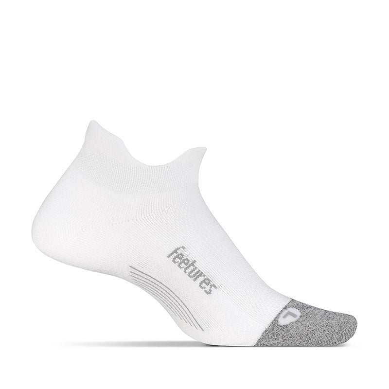 Feetures ELITE LIGHT CUSHION NO SHOW TAB - White フィーチャーズ アンクル丈 ランニングソックス ホワイト