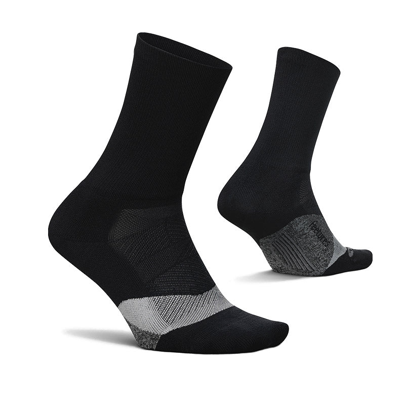 Feetures ELITE LIGHT CUSHION MINI CREW - Black フィーチャーズ クルー丈 ランニングソックス ブラック