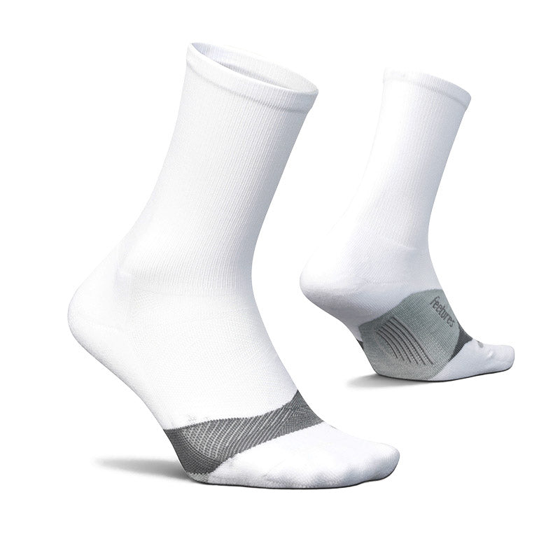 Feetures ELITE LIGHT CUSHION MINI CREW - White フィーチャーズ クルー丈 ランニングソックス ホワイト